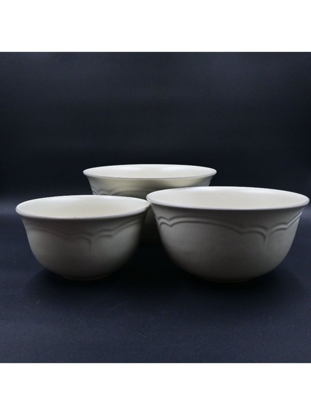Pfaltzgraff Heirloom Mixing Nesting Bowls Stoneware Set of 3 Vintage